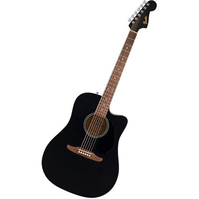 Fender California Debuut Redondo Dreadnought met cutaway akoestische gitaar CE, sparren top, zwarte slagplaat, zwart Geïntegreerd stemapapparaat en pickup, Californië serie, gratis virtuele lessen Fender California Debuut Redondo Dreadnought met cutaway akoestische gitaar CE, sparren top, zwarte slagplaat, zwart Geïntegreerd stemapapparaat en pickup, Californië serie, gratis virtuele lessen