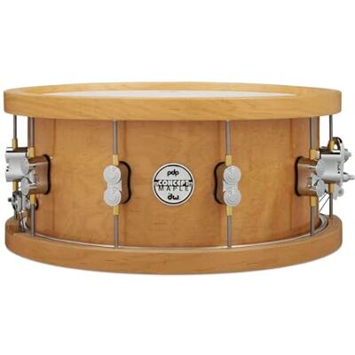Pacific Drums PDP Concept 20-Ply Maple Snare, 14" x 6.5", Thick Wood Hoop, Natural Pacific Drums PDP Concept 20-Ply Maple Snare, 14" x 6.5", Thick Wood Hoop, Natural