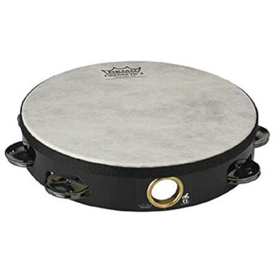 REMO TA-5108-70 Tambourine 20,3 cm 8" einreihig zwart REMO TA-5108-70 Tambourine 20,3 cm 8" einreihig zwart