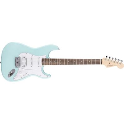 Fender Squier Debut Series HSS Stratocaster elektrische gitaar voor beginners met 2 jaar garantie, Daphne Blue Fender Squier Debut Series HSS Stratocaster elektrische gitaar voor beginners met 2 jaar garantie, Daphne Blue