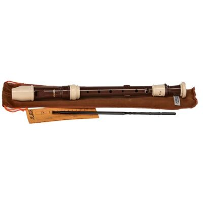 Aulos C-sopraanblokfluit Bel Canto 105A bruin/ivoorkleurig barokke greep, met dubbelgaten met etui, wisserstok, grijptabel afneembare duimsteun 3-delig Aulos C-sopraanblokfluit Bel Canto 105A bruin/ivoorkleurig barokke greep, met dubbelgaten met etui, wisserstok, grijptabel afneembare duimsteun 3-delig