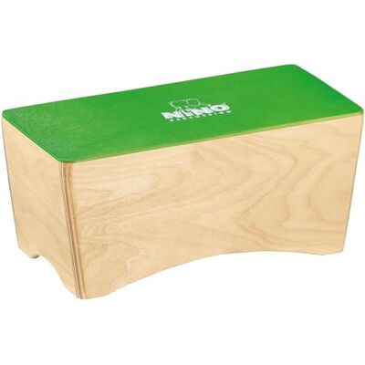 Nino Percussion NINO931GR Bongo cajon met groen oppervlak natuur corpus Nino Percussion NINO931GR Bongo cajon met groen oppervlak natuur corpus