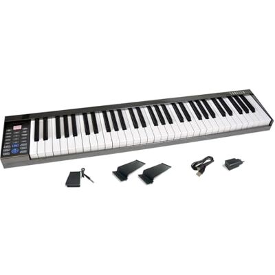 FARFISA BONTEMPI Professioneel Digitale Midi Keyboard met 61 Toetsen, Touchfunctie, Stereo Luidsprekers, Bluetooth Audio en App 91,5x17,6x6,6cm FARFISA BONTEMPI Professioneel Digitale Midi Keyboard met 61 Toetsen, Touchfunctie, Stereo Luidsprekers, Bluetooth Audio en App 91,5x17,6x6,6cm