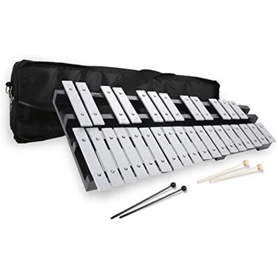 Heuyrao 30 Notes Opvouwbare Glockenspiel Xylofoon, Percussie Instrument Kit voor Volwassenen en Kinderen Inclusief 2 Hamers en Draagtas Heuyrao 30 Notes Opvouwbare Glockenspiel Xylofoon, Percussie Instrument Kit voor Volwassenen en Kinderen Inclusief 2 Hamers en Draagtas
