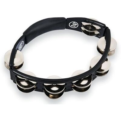 Latin Percussion Cyclops Hand Tambourine LP150, zwart, steel jingles Tamboerijn Latin Percussion Cyclops Hand Tambourine LP150, zwart, steel jingles Tamboerijn