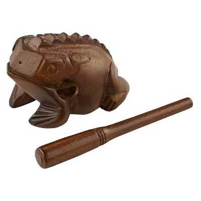 Meinl Percussion Houten kikkerinstrument middelgrote guiro in kikkervorm inclusief houten schraper hout, bruin (FROG-M) Meinl Percussion Houten kikkerinstrument middelgrote guiro in kikkervorm inclusief houten schraper hout, bruin (FROG-M)