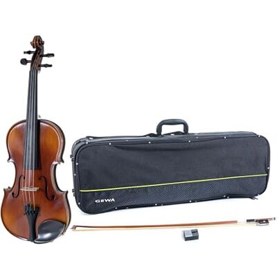 GEWA viool, vioolset serie Allegro VL 1 linkshandig 4/4 speelklaar incl. vioolkist, massief Europees esdoorn en vurenhout, met de hand gelakt, Massaranduba strijkstok, Larsen Aurora snaren GEWA viool, vioolset serie Allegro VL 1 linkshandig 4/4 speelklaar incl. vioolkist, massief Europees esdoorn en vurenhout, met de hand gelakt, Massaranduba strijkstok, Larsen Aurora snaren