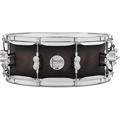 Pacific Drums PDP Concept Maple Snare, 14" x 5.5", Satin Charcoal Burst Lacquer Pacific Drums PDP Concept Maple Snare, 14" x 5.5", Satin Charcoal Burst Lacquer