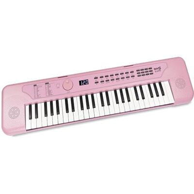 RockJam 49 toetsen USB piano baby roze Mini-toetsenbord voor kinderen met 200 geluiden en ritmes, USB-C, luidspreker en hoofdtelefoonuitgang voor beginners RockJam 49 toetsen USB piano baby roze Mini-toetsenbord voor kinderen met 200 geluiden en ritmes, USB-C, luidspreker en hoofdtelefoonuitgang voor beginners