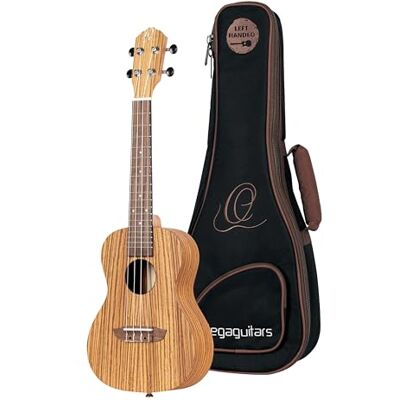 Ortega Guitars ORTEGA Timber Series Concert Ukelele Lefty natuurlijk zebrahout + tas (RFU11Z-L) Ortega Guitars ORTEGA Timber Series Concert Ukelele Lefty natuurlijk zebrahout + tas (RFU11Z-L)