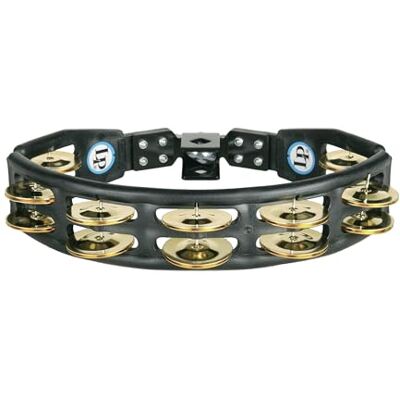 Latin Percussion LP LP861580 Tambourin Cyclop zwart monteerbaar messing klemmen twee rijen Latin Percussion LP LP861580 Tambourin Cyclop zwart monteerbaar messing klemmen twee rijen