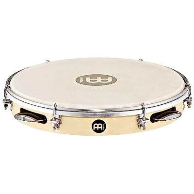 Meinl Percussion Traditionele houten pandeiro frametrommel met jingles diameter 25,5 cm geitenhuid kop populier/staal, natuurlijk/verchroomd (PA10PW-M) Meinl Percussion Traditionele houten pandeiro frametrommel met jingles diameter 25,5 cm geitenhuid kop populier/staal, natuurlijk/verchroomd (PA10PW-M)