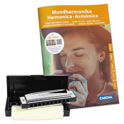 CASCHA Blues Harmonica Set, (incl. 4 languages Method (DE/EN/FR/ES), case, cleaning cloth) CASCHA Blues Harmonica Set, (incl. 4 languages Method (DE/EN/FR/ES), case, cleaning cloth)