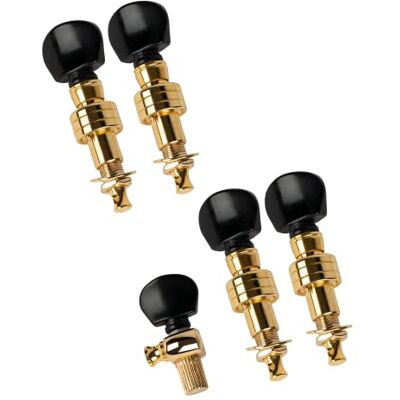 Ortega Guitars Professionele 5-String Banjo Wrijving Tuning Pegs Goud w/Zwarte ABS Knoppen (OTMBJDC-GO) Ortega Guitars Professionele 5-String Banjo Wrijving Tuning Pegs Goud w/Zwarte ABS Knoppen (OTMBJDC-GO)