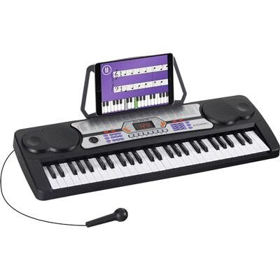 McGrey BK-5410 Keyboard met 54 toetsen, microfoon en notenhouder, 5mm jack) Instapkeyboard met 54 toetsen, LED-display, 255 sounds, 255 ritmes, 8 percussion-sounds, 8 demo songs, Vibrato/ Sustain, 5 kg McGrey BK-5410 Keyboard met 54 toetsen, microfoon en notenhouder, 5mm jack) Instapkeyboard met 54 toetsen, LED-display, 255 sounds, 255 ritmes, 8 percussion-sounds, 8 demo songs, Vibrato/ Sustain, 5 kg