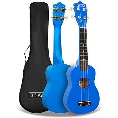 3rd Avenue sopraan ukulele voor beginners 21-inch Blauw GRATIS ukelele-tas 3rd Avenue sopraan ukulele voor beginners 21-inch Blauw GRATIS ukelele-tas