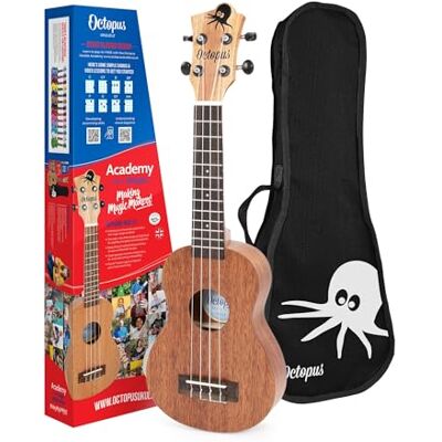 Octopus Ukulele Octopus Academy sopraan ukelele linkshandig in naturel Octopus Ukulele Octopus Academy sopraan ukelele linkshandig in naturel