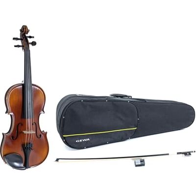 GEWA viool, vioolset serie Allegro VL 1-1/8 speelklaar incl. gegoten koffer, massief Europees esdoorn en vurenhout, met de hand gelakt, carbon strijkstok, Larsen Aurora snaren GEWA viool, vioolset serie Allegro VL 1-1/8 speelklaar incl. gegoten koffer, massief Europees esdoorn en vurenhout, met de hand gelakt, carbon strijkstok, Larsen Aurora snaren