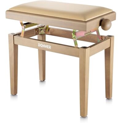 Donner Verstelbare Hoogte Piano Bench Beige Mat Donner Verstelbare Hoogte Piano Bench Beige Mat