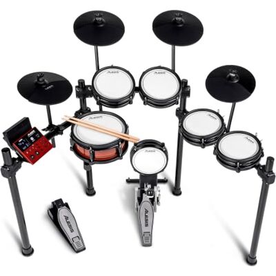 Alesis Nitro Pro Xl Elektronisch Drumstel 10" Dual‑Zone Snare, 8" Dual‑Zone Toms, 10" Cymbals, 500+ BFD‑Sounds, Bluetooth, Drumeo, USB‑MIDI, Double‑Kick‑Compatibel Alesis Nitro Pro Xl Elektronisch Drumstel 10" Dual‑Zone Snare, 8" Dual‑Zone Toms, 10" Cymbals, 500+ BFD‑Sounds, Bluetooth, Drumeo, USB‑MIDI, Double‑Kick‑Compatibel