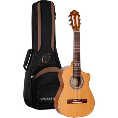 Ortega Guitars Concertgitaar elektro-akoestisch Requinto Series deep body inclusief gigbag massief cederhout/sapele (RQ39E) Ortega Guitars Concertgitaar elektro-akoestisch Requinto Series deep body inclusief gigbag massief cederhout/sapele (RQ39E)