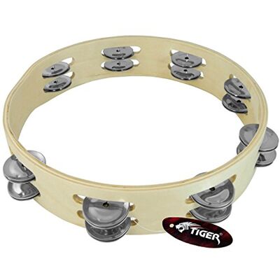 Tiger TAM84-10 Koploze Tambourine Dubbele klem ring 10 inch Tiger TAM84-10 Koploze Tambourine Dubbele klem ring 10 inch