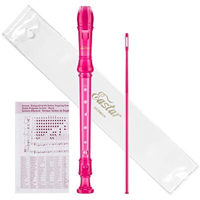 Eastar Sopraanblokfluit instrument voor kinderen, studenten, beginners, Duitse vingerzetting C Key Recorder Instrument 3-delig met reinigingsset, opbergtas, vingerkaart, ERS-1GP, roze, Eastar Sopraanblokfluit instrument voor kinderen, studenten, beginners, Duitse vingerzetting C Key Recorder Instrument 3-delig met reinigingsset, opbergtas, vingerkaart, ERS-1GP, roze,