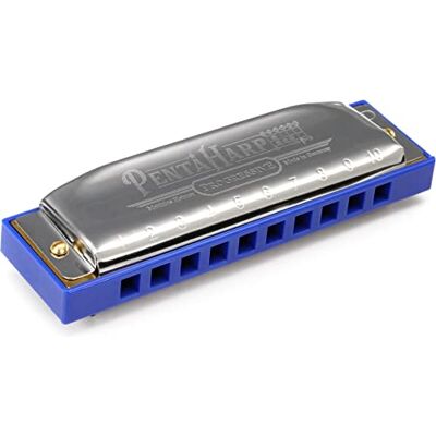 Hohner Pentaharp Harmonica, Sleutel van D Minor, Roestvrij staal (M21BX-DM) Hohner Pentaharp Harmonica, Sleutel van D Minor, Roestvrij staal (M21BX-DM)