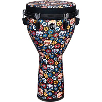 Meinl Percussion 12 inch Jumbo Djembe, Dag van de Dode, Ontworpen Drumhoofd Meinl Percussion 12 inch Jumbo Djembe, Dag van de Dode, Ontworpen Drumhoofd