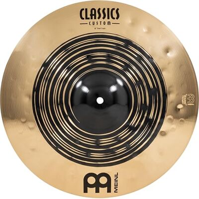 Meinl Percussion Meinl Cymbals Classics Custom Dual 16" Crash Cymbal, Donker en Briljant Finish Made in Germany voor Rock, Metal en Fusion, 2 jaar garantie, (CC16DUC) Meinl Percussion Meinl Cymbals Classics Custom Dual 16" Crash Cymbal, Donker en Briljant Finish Made in Germany voor Rock, Metal en Fusion, 2 jaar garantie, (CC16DUC)