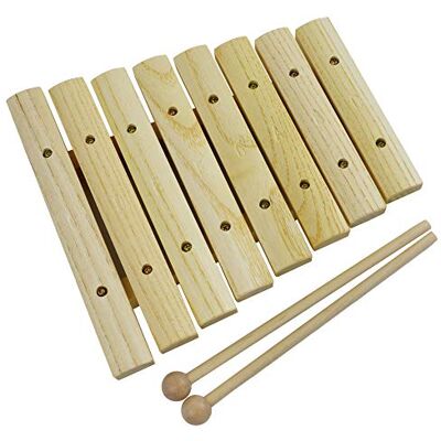 A-Star houten 8-noot xylofoon sopraan diatonisch met twee houten kloppers C6 tot C7 A-Star houten 8-noot xylofoon sopraan diatonisch met twee houten kloppers C6 tot C7