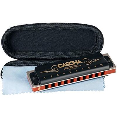 CASCHA Professional Blues Harmonica in E (incl. case and cleaning cloth) CASCHA Professional Blues Harmonica in E (incl. case and cleaning cloth)