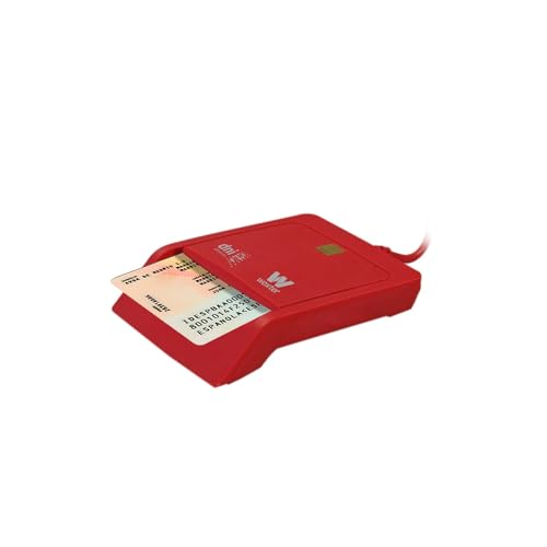 WOXTER Elektronische ID-reader rood elektronische ID-lezer, ID 3.0, compatibel met PC en Mac