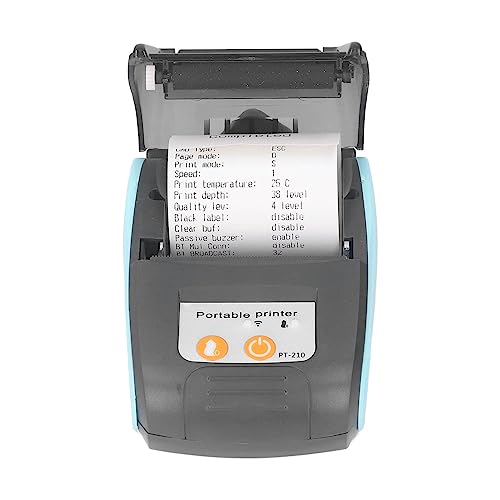 Plyisty bonprinter, 58 Mm Mini Draadloze Draagbare Ticketprinter voor de Detailhandel, Compatibel met IOS, (Met opbergtas)