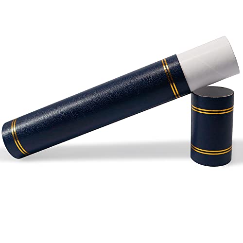 GraduationMall Certificaat Scroll Houder Past Diploma Certificaat Tube Maat A4 Navy Blue