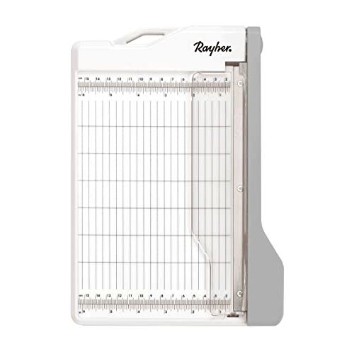 Rayher 29209000 Hefboom-snijmachine A5, 28 x 19,5 cm, snijlengte ca. 21,6 cm, papiersnijmachine, wit