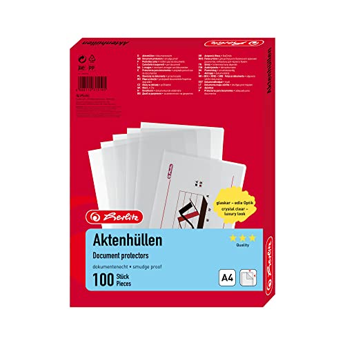 Herlitz 10843746 Documentenhoes A4 glashelder 100 stuks