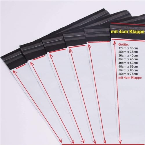 logei ® 100 stuks folie postzakken plastic postzakken goederen zakken postzakken ondoorzichtig 35 cm x 45 cm