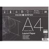 Daler Rowney Daler-Rowney Graphic Series, lay-outpapier, glad oppervlak, 45 g/m², 14,1 kg, pad, gelijmd 1 zijde, A4-21 x 29,7 cm, wit, 80 vellen