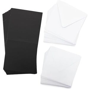 Crafter's Companion 5" x 5" zwart Pack van 100-Inclusief Card Blanks & 50 witte enveloppen-Greate voor een verscheidenheid aan gelegenheden Crafter's Companion 5" x 5" zwart Pack van 100-Inclusief Card Blanks & 50 witte enveloppen-Greate voor een verscheidenheid aan gelegenheden