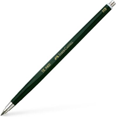 Faber-Castell Uitklapbare potlood TK 9400 2 mm stift HB Stevige klem voor een stevige vulling, navulbaar met TK 9071-vullingen, voor tekenen en schetsen Faber-Castell Uitklapbare potlood TK 9400 2 mm stift HB Stevige klem voor een stevige vulling, navulbaar met TK 9071-vullingen, voor tekenen en schetsen