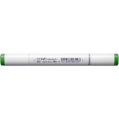 Copic Sketch Marker Type G 07, Nile Green, professionele brush marker, op alcoholbasis, met een Super Brush punt en een Medium Broad punt. Copic Sketch Marker Type G 07, Nile Green, professionele brush marker, op alcoholbasis, met een Super Brush punt en een Medium Broad punt.