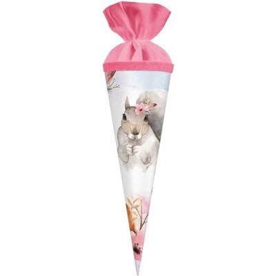 Goldbuch 93 112 broerzak eekhoorntje, schooltas met diermotief, geschenkverpakking, gelakt karton, roze viltsluiting (zonder sluitband), suikerzak rond, lengte 35 cm, Ø 11,5 cm, wit Goldbuch 93 112 broerzak eekhoorntje, schooltas met diermotief, geschenkverpakking, gelakt karton, roze viltsluiting (zonder sluitband), suikerzak rond, lengte 35 cm, Ø 11,5 cm, wit