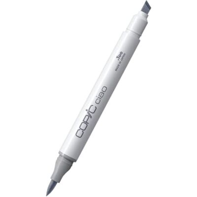 Copic Ciao Marker Type C 0, cool grey No. 0, veelzijdige layout marker, op alcoholbasis, met een medium breedte en een brush tip. Copic Ciao Marker Type C 0, cool grey No. 0, veelzijdige layout marker, op alcoholbasis, met een medium breedte en een brush tip.