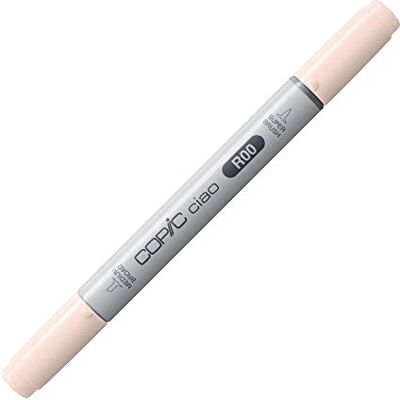 Copic Ciao Marker Type R 00, Pinkish White, veelzijdige layout marker, op alcoholbasis, met een medium breedte en een brush tip Copic Ciao Marker Type R 00, Pinkish White, veelzijdige layout marker, op alcoholbasis, met een medium breedte en een brush tip