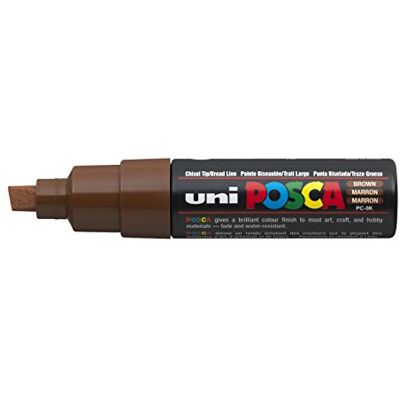 POSCA Acrylmarker PC-8K met brede wigvormige punt, bruin Markeerstiften met een wigvormige punt van 8 mm voor vrijwel alle oppervlakken POSCA Acrylmarker PC-8K met brede wigvormige punt, bruin Markeerstiften met een wigvormige punt van 8 mm voor vrijwel alle oppervlakken