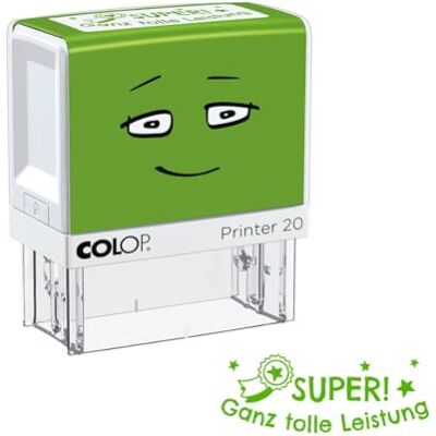 COLOP NIO School motiverende stempel "SUPER Grote prestatie", afdrukkleur glad groen, 38 x 14 mm COLOP NIO School motiverende stempel "SUPER Grote prestatie", afdrukkleur glad groen, 38 x 14 mm