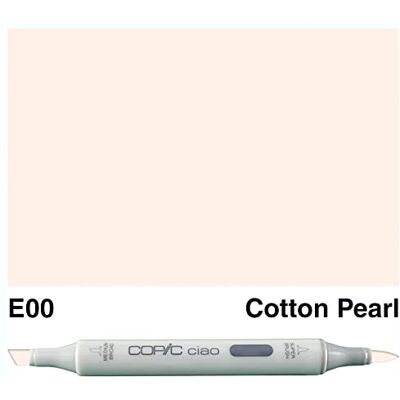 Copic Ciao Marker Type E 00, Cotton Pearl, veelzijdige layout marker, op alcoholbasis, met een medium breedte en een brush tip Copic Ciao Marker Type E 00, Cotton Pearl, veelzijdige layout marker, op alcoholbasis, met een medium breedte en een brush tip