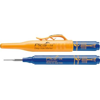 Pica Ink Tieflochmarker blauw (1,5 mm) Originele stift voor vakmensen Dieptemarkeerder waterbestendig Marker voor boorgaten Markeerstiften bouwplaats Boorgatmarker bouwplaatsstift Pica Ink Tieflochmarker blauw (1,5 mm) Originele stift voor vakmensen Dieptemarkeerder waterbestendig Marker voor boorgaten Markeerstiften bouwplaats Boorgatmarker bouwplaatsstift