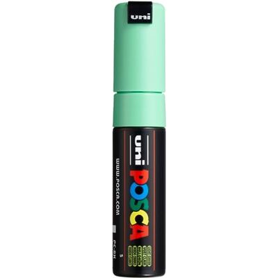 POSCA Acrylmarker PC-8K met brede wigvormige punt, lichtgroen Markeerstift met een 8 mm wigvormige punt voor vrijwel alle oppervlakken POSCA Acrylmarker PC-8K met brede wigvormige punt, lichtgroen Markeerstift met een 8 mm wigvormige punt voor vrijwel alle oppervlakken